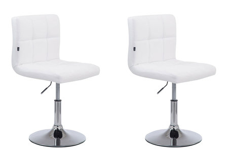 Set van 2 Lounger Pilmi V2 kunstleer Wit