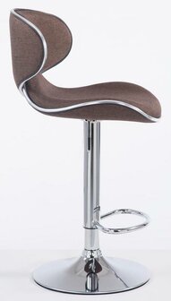 Set van 2 barkrukken Lis Vigis V2-stof Bruin,Chroom