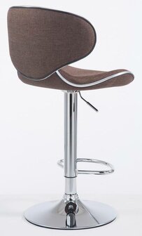 Set van 2 barkrukken Lis Vigis V2-stof Bruin,Chroom
