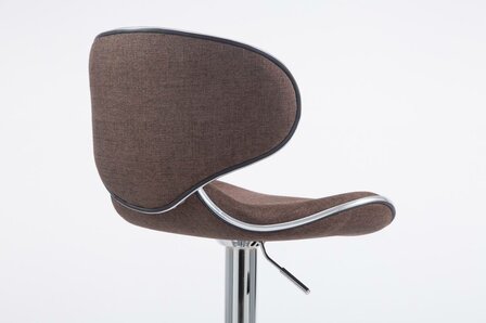 Set van 2 barkrukken Lis Vigis V2-stof Bruin,Chroom