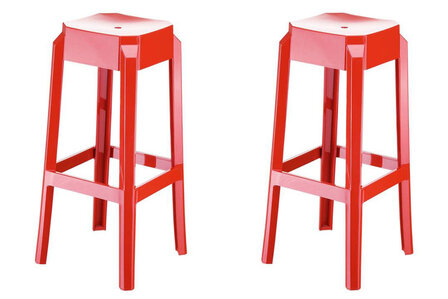 Set van 2 barkrukken Fix Rood