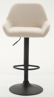 Set van 2 barkrukken Brigi stof Creme,Zwart