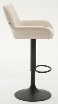 Set van 2 barkrukken Brigi stof Creme,Zwart