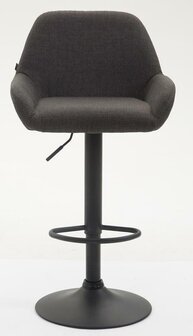 Set van 2 barkrukken Brigi stof Grijs,Zwart