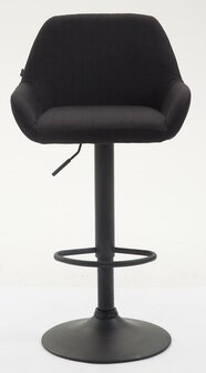 Set van 2 barkrukken Brigi stof Zwart,Zwart