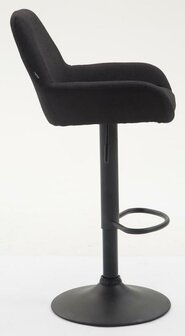 Set van 2 barkrukken Brigi stof Zwart,Zwart