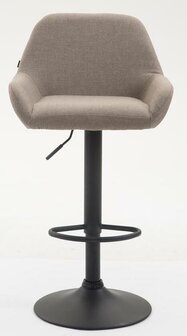 Set van 2 barkrukken Brigi stof Taupe,Zwart