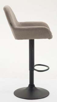 Set van 2 barkrukken Brigi stof Taupe,Zwart