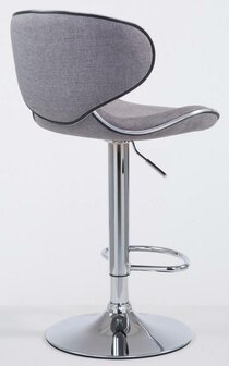 Set van 2 barkrukken Lis Vigis V2-stof Grijs,Chroom
