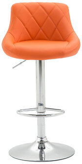 Set van 2 barkrukken Lozia, kunstleer Oranje