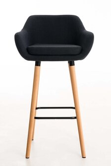 Set van 2 Barkrukken Grint stof Zwart