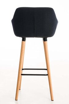 Set van 2 Barkrukken Grint stof Zwart