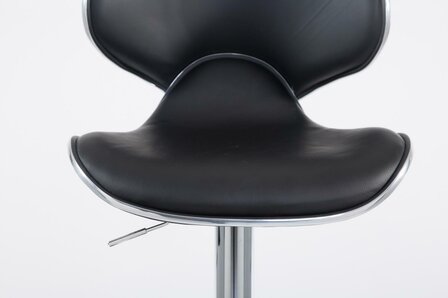 Set van 2 barkrukken Lis Vigis kunstleer Zwart,Chroom
