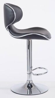 Set van 2 barkrukken Lis Vigis kunstleer Zwart,Chroom