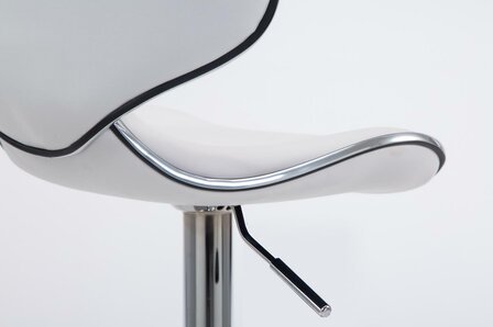 Set van 2 barkrukken Lis Vigis kunstleer Wit,Chroom