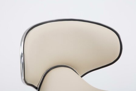 Set van 2 barkrukken Lis Vigis kunstleer Creme,Chroom
