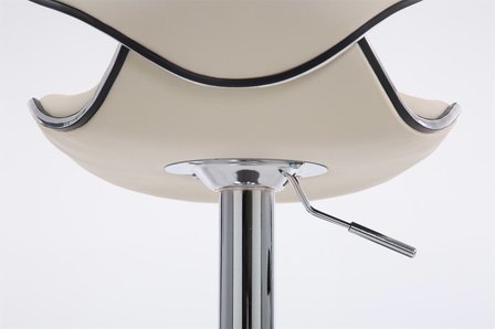 Set van 2 barkrukken Lis Vigis kunstleer Creme,Chroom