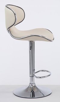 Set van 2 barkrukken Lis Vigis kunstleer Creme,Chroom