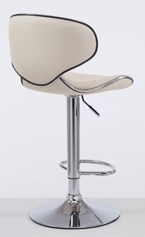 Set van 2 barkrukken Lis Vigis kunstleer Creme,Chroom