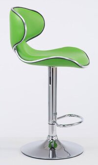 Set van 2 barkrukken Lis Vigis kunstleer Groen,Chroom