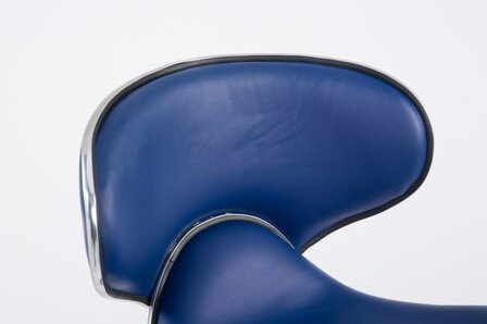 Set van 2 barkrukken Lis Vigis kunstleer Blauw,Chroom