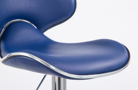 Set van 2 barkrukken Lis Vigis kunstleer Blauw,Chroom