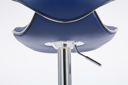 Set van 2 barkrukken Lis Vigis kunstleer Blauw,Chroom