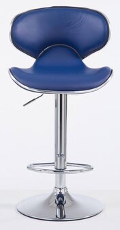 Set van 2 barkrukken Lis Vigis kunstleer Blauw,Chroom