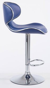 Set van 2 barkrukken Lis Vigis kunstleer Blauw,Chroom