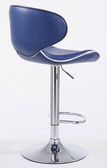 Set van 2 barkrukken Lis Vigis kunstleer Blauw,Chroom