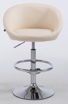 Set van 2 barkrukken Meime kunstleer Creme