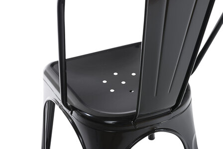 Set van 4 Binedekt stoelen Zwart