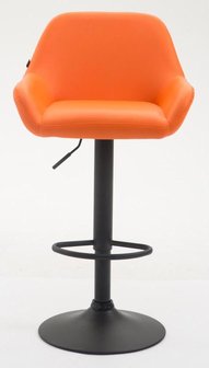 Set van 2 barkrukken Brigi kunstleer Oranje,Zwart