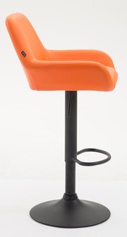 Set van 2 barkrukken Brigi kunstleer Oranje,Zwart