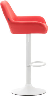 Barkruk Brigi Kunstleer Rood,Wit