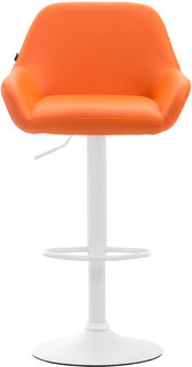 Barkruk Brigi Kunstleer Oranje,Wit