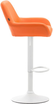 Barkruk Brigi Kunstleer Oranje,Wit