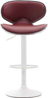 Barkruk Lis Vigis Kunstleer bordeauxRood,Wit
