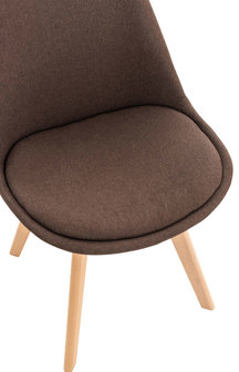 Set van 4 eetkamerstoelen Lenaris Bruin,Stoff