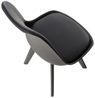 Set van 4 eetkamerstoelen Lenaris Zwart/Zwart,Kunststoff