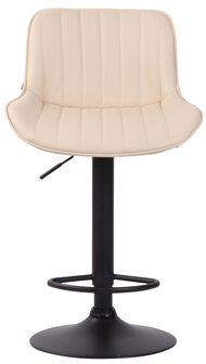 Barkruk Lintine - Kunstleer Creme,Zwart