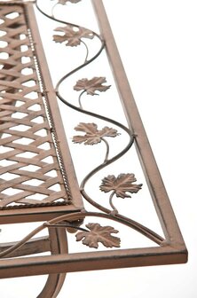 IJzeren tafel Iseni 60 x 60 cm antik Bruin