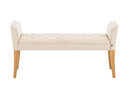 Chaise longue Claapotre, stof Creme,antik-hell