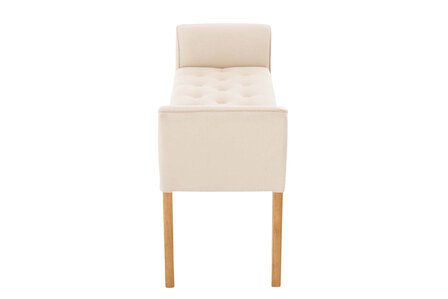 Chaise longue Claapotre, stof Creme,antik-hell