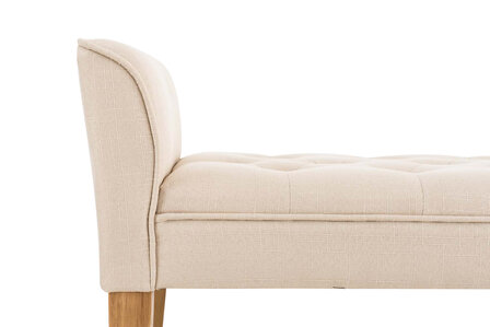Chaise longue Claapotre, stof Creme,antik-hell