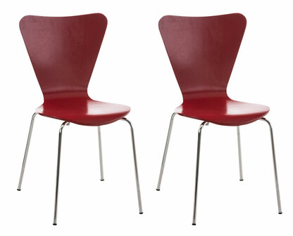 2x bezoekersstoel Colista Rood