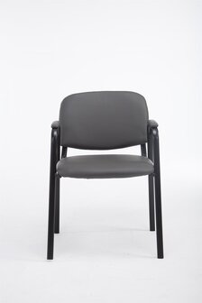 Bezoekersstoel Kin Pro kunstleder Grijs