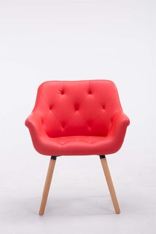 Eetkamerstoel Cissady Kunstleer Rood,natura