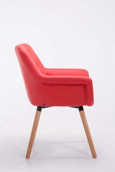 Eetkamerstoel Cissady Kunstleer Rood,natura