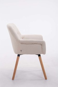 Bezoekersstoel Cissady Stof beige,natura, 